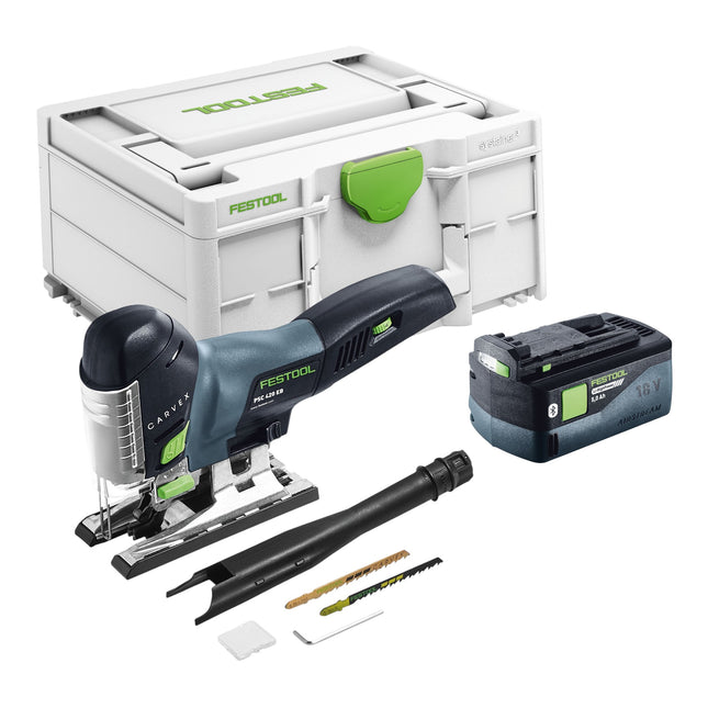 Festool CARVEX PSC 420 EB Basic Akku Pendelstichsaege 18 V 120 mm Brushless 1x Akku 5 0 Ah Systainer ohne Ladegeraet 0 - toolbrothers