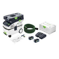 Festool CTLC MIDI I Basic Akku Absaugmobil 36 V 2x 18 V Staubklasse L 2x Akku 5 0 Ah Doppelladegeraet Systainer 0 - toolbrothers