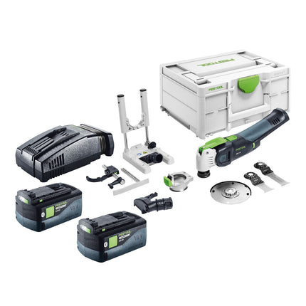 Festool VECTURO OSC 18 E Basic Set Akku Oszillierer 18 V Starlock Max Brushless 2x Akku 5 0 Ah Schnellladegeraet Systainer 0 - toolbrothers