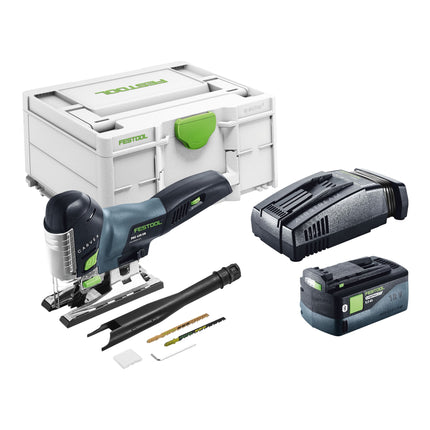 Festool CARVEX PSC 420 EB Basic Akku Pendelstichsaege 18 V 120 mm Brushless 1x Akku 5 0 Ah Schnellladegeraet Systainer 0 - toolbrothers