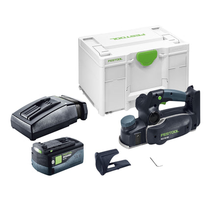 Festool HLC 82 EB Basic Akku Hobel 18 V 82 mm Brushless 1x Akku 5 0 Ah Ladegeraet Systainer 0 - toolbrothers