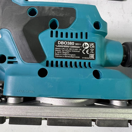 Makita DBO 380 Z Akku Schwingschleifer 18 V 93 x 185 mm Brushless Solo ohne Akku ohne Ladegeraet Gebraucht 0 - toolbrothers