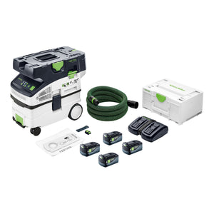 Festool CTMC MIDI I-Basic Akku Absaugmobil 36 V ( 2x 18 V ) Staubkl. M + 4x Akku 5,0 Ah + Doppelladegerät + Systainer