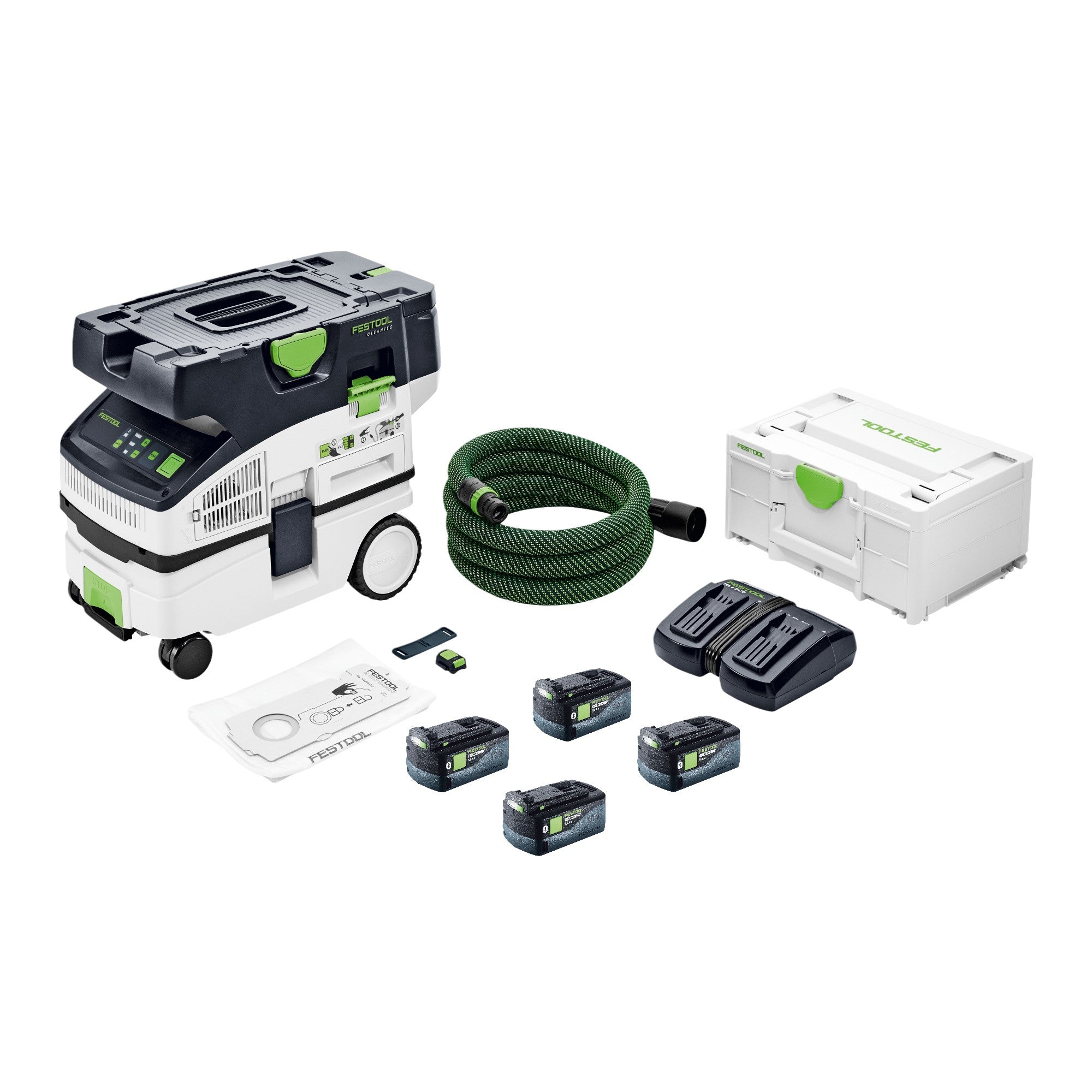 Festool CTLC MINI I Basic Akku Absaugmobil 36 V 2x 18 V Staubkl L 4x Akku 5 0 Ah Doppelladegeraet Systainer 0 - toolbrothers