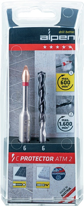 ALPEN Feinsteinzeugfliesenbohrerset C PROTECTOR 10 mm 8000671152  0 - toolbrothers