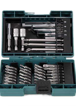 Makita DHP 483 ST1B Akku Schlagbohrschrauber 18 V 40Nm Schwarz im Koffer + 38tlg. Bit-Bohrer-Set + 1x 5,0Ah Akku + Ladegerät - Toolbrothers