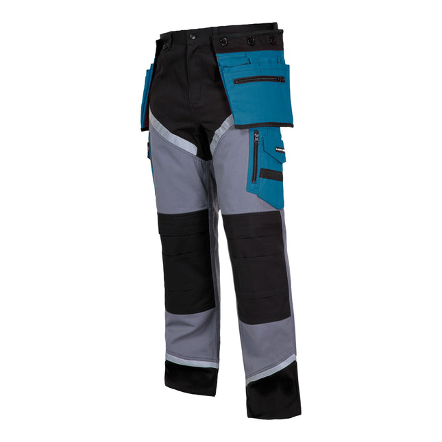 LAHTI PRO Arbeitshose mit Reflexstreifen Groesse XXL L4050205 schwarz grau tuerkis 0 - toolbrothers