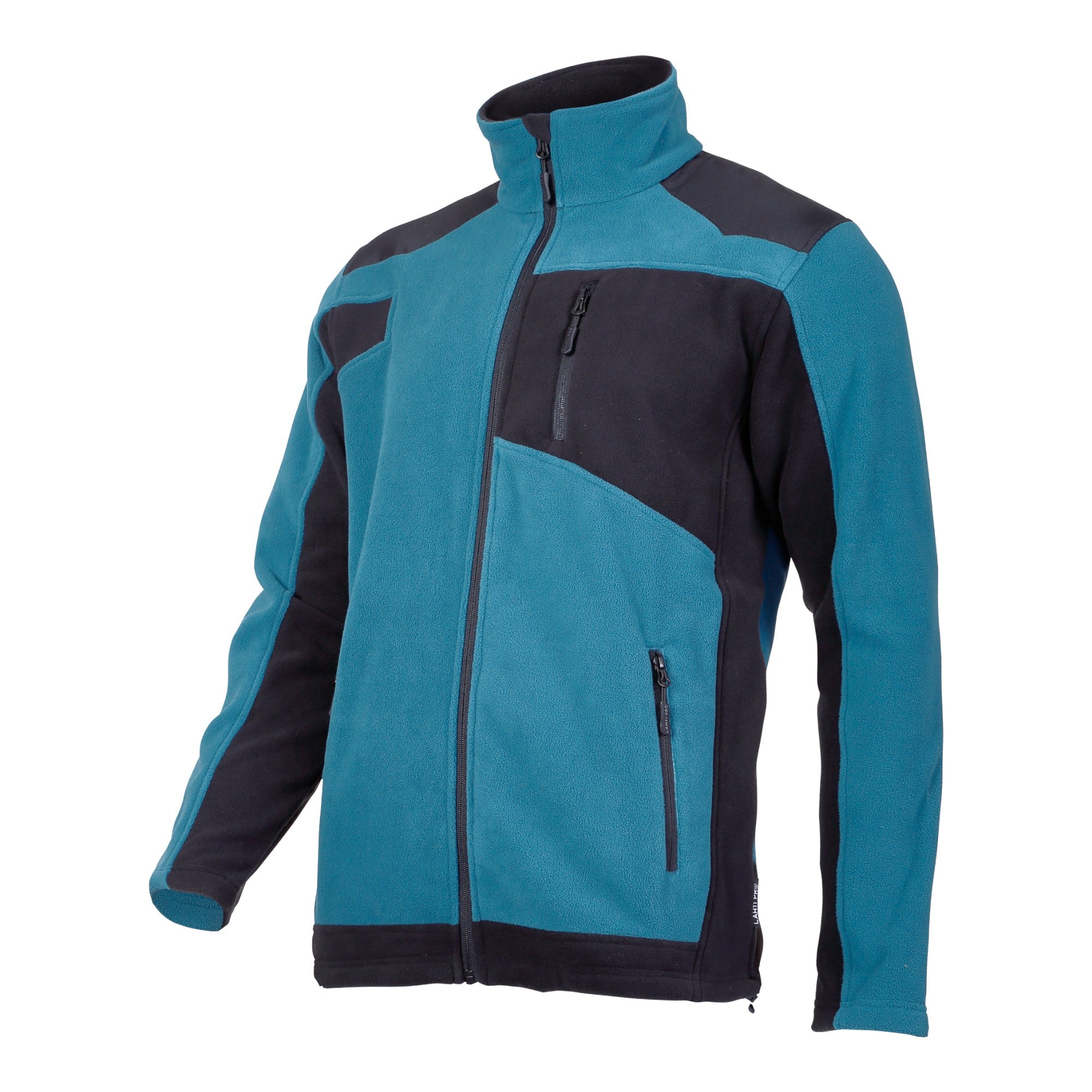 LAHTI PRO Fleecejacke mit Verstaerkung Groesse XXXL L4011406 tuerkis schwarz 1 - toolbrothers