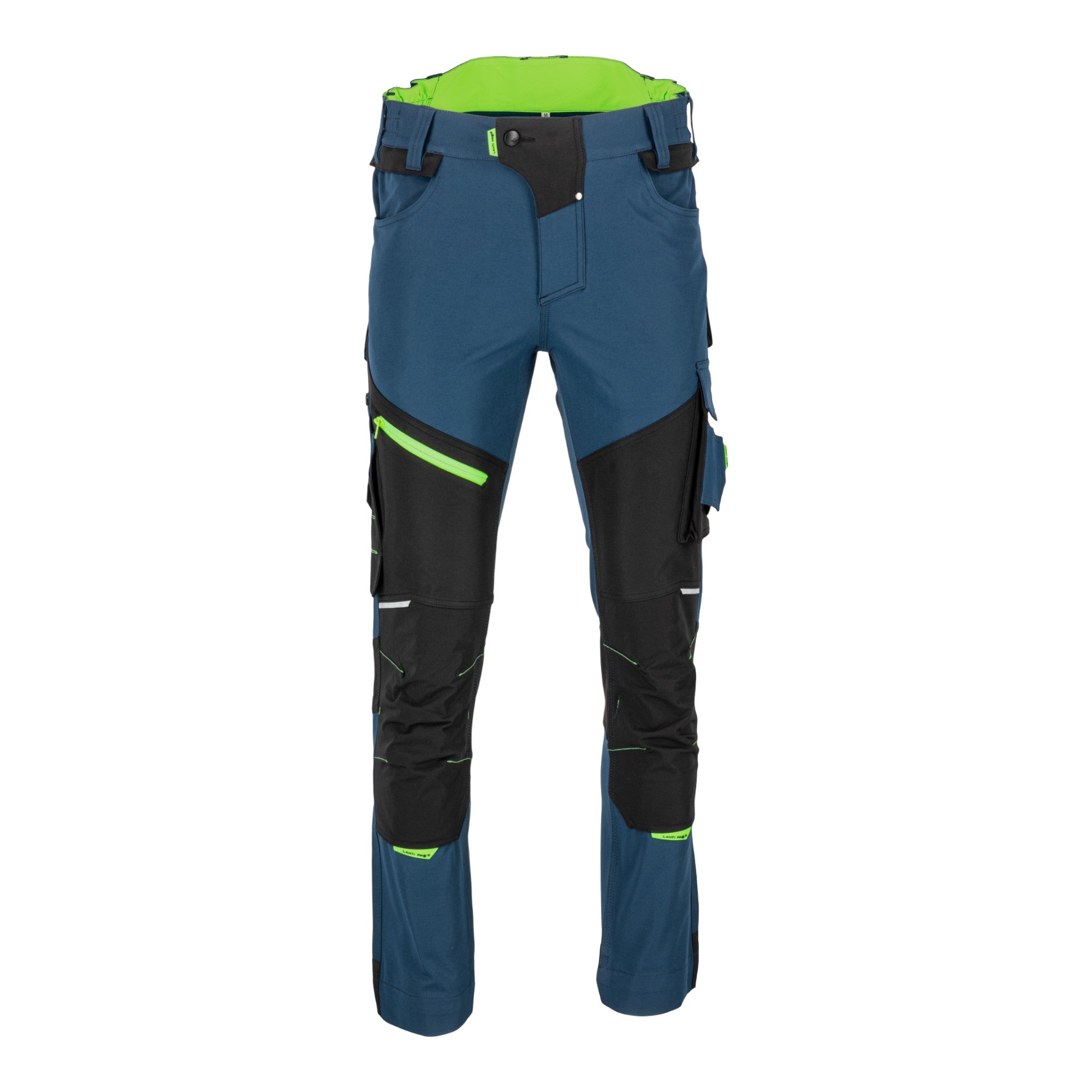 LAHTI PRO Stretch Arbeitshose Groesse M L4056002 blau schwarz gruen 1 - toolbrothers