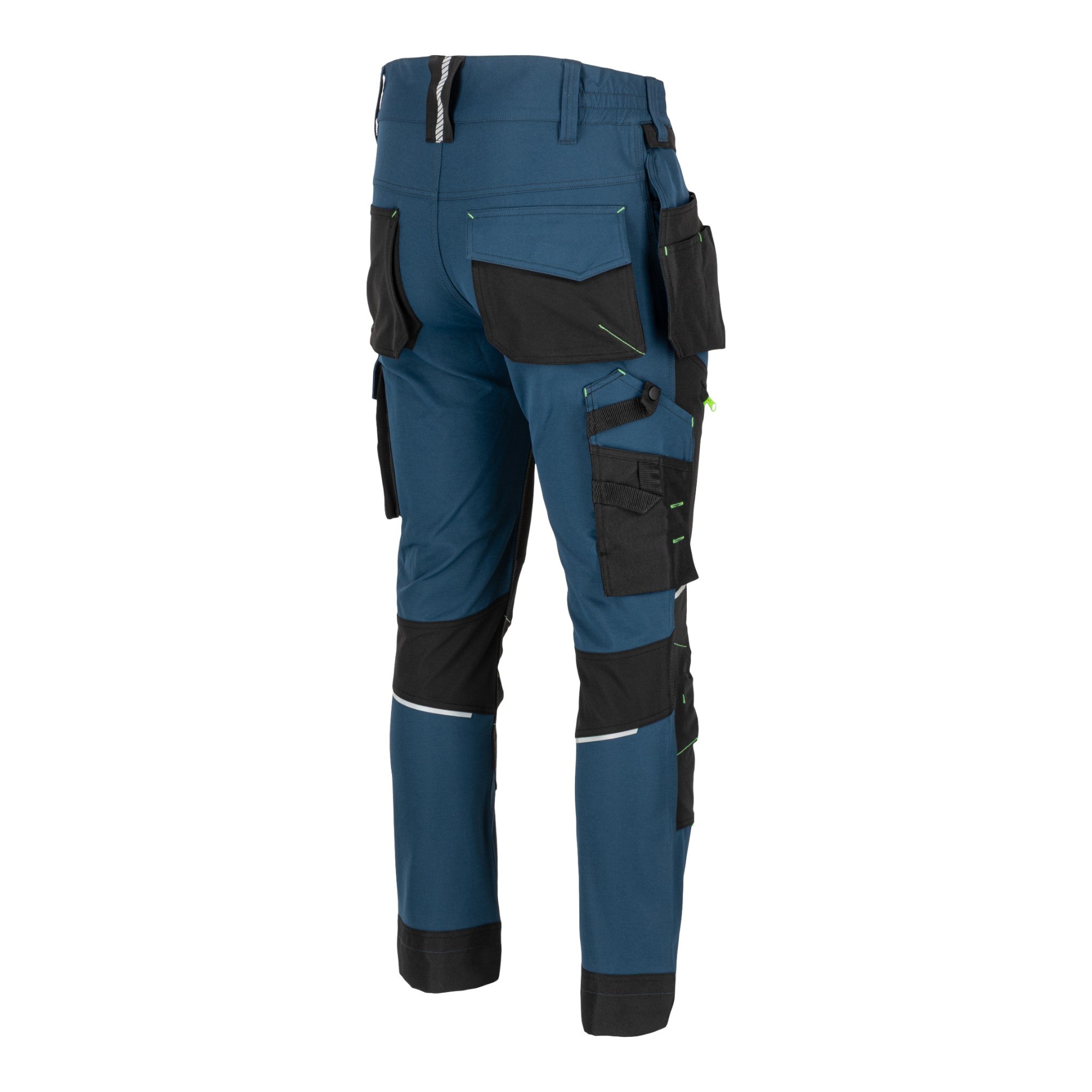 LAHTI PRO Stretch Arbeitshose Groesse L L4056003 blau schwarz gruen 4 - toolbrothers