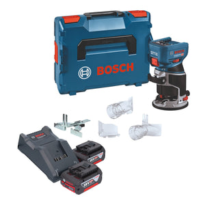 Bosch GKF 18V-8 Professional Akku Kantenfräse 18 V 8,0 mm Brushless + 2x Akku 4,0 Ah + Ladegerät + L-Boxx