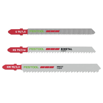 Festool STS-Sort/11 PLASTICS Stichsägeblatt-Set 11 Stk. ( 204336 / 204268 / 204269 ) für sämtliche Kunstoffe / Laminat - Toolbrothers