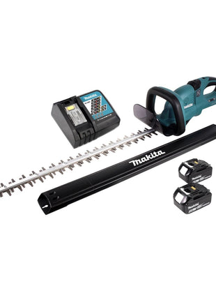 Makita DUH 651 RT Akku Heckenschere 36V (2x18V) 65cm XPT Silent mit 2x 5 Ah Akku und Ladegerät - Toolbrothers