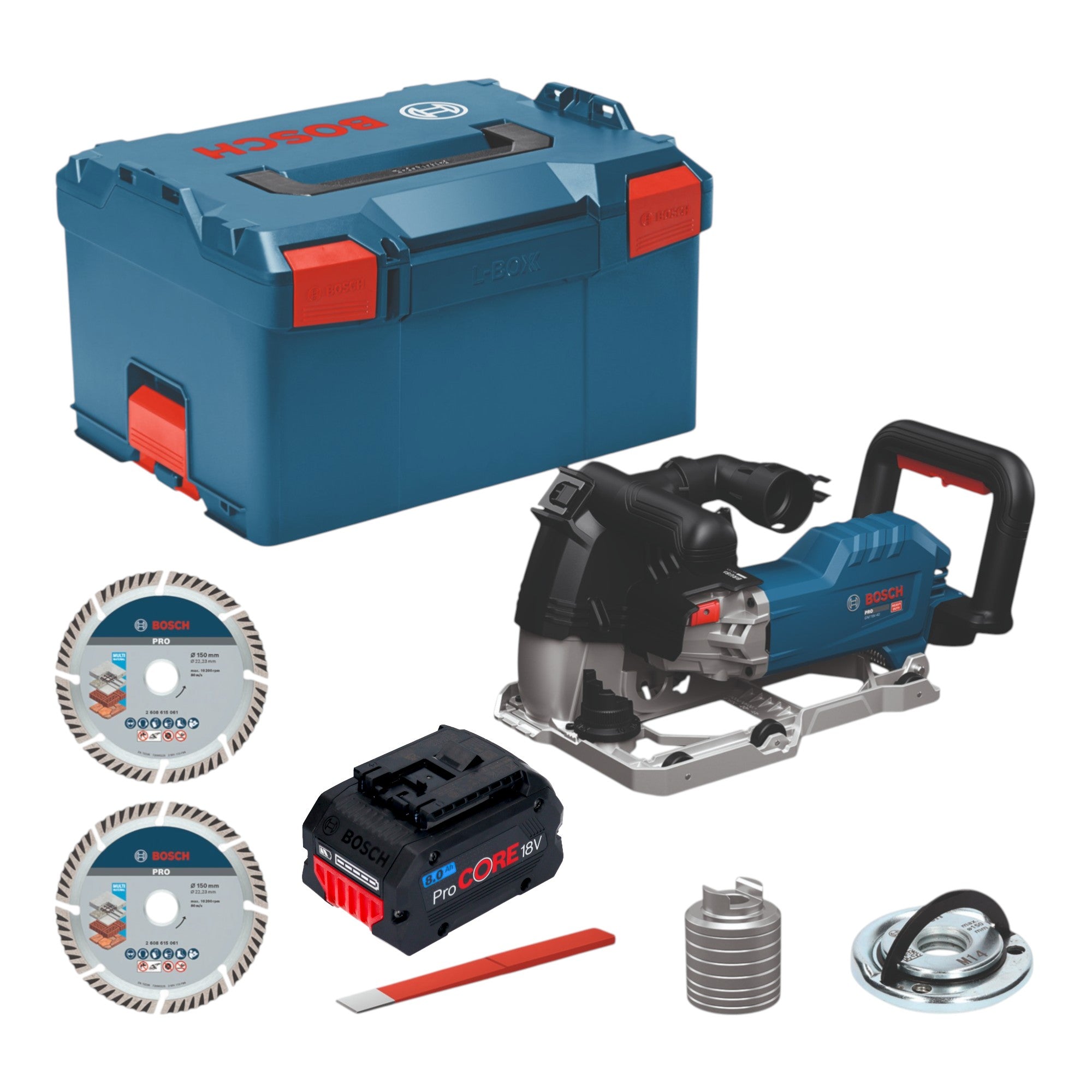 Bosch GNF 18V 40 Akku Mauernutfraese 18 V 40 mm Brushless 1x ProCORE Akku 8 0 Ah L Boxx ohne Ladegeraet 0 - toolbrothers