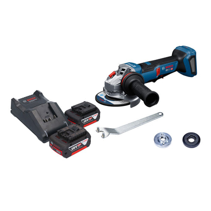 Bosch GWS 18V 11 PS Akku Winkelschleifer 18 V 125 mm Brushless 2x Akku 5 0 Ah Ladegeraet 0 - toolbrothers