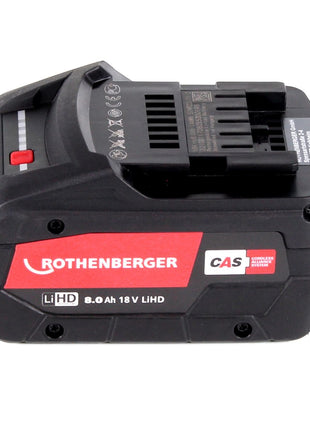 Rothenberger Akku Set 18V LiHD mit 2x Akku 8,0Ah ( 1000002549 ) + Ladegerät ( 1000001654 ) - Toolbrothers