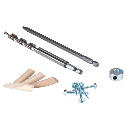 KREG Jig K4 Starter Set ( K4 ) Complete carpentry joining system made of wood with drilling template K4, step drill, bit, screws and plugs