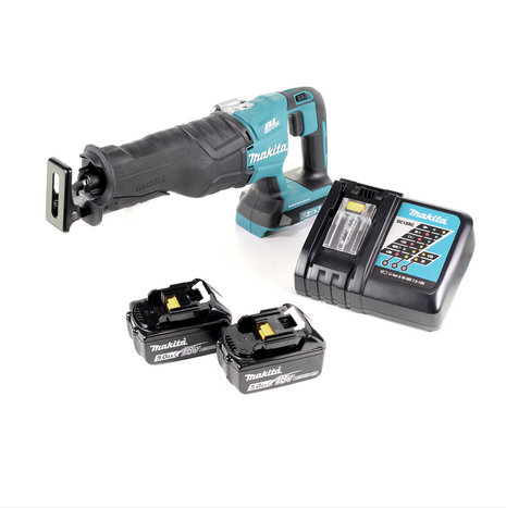 Makita DJR 360 RT Akku Reciprosäge 36V ( 2x18V ) Brushless Säbelsäge + 2x 5,0 Ah Akku + Ladegerät - Toolbrothers