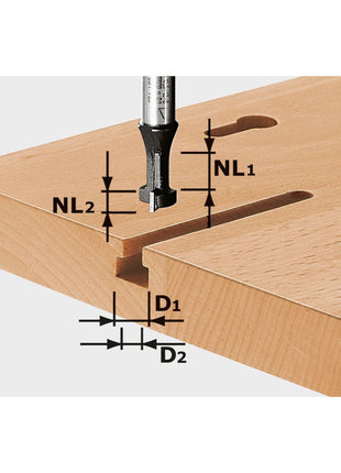 Festool T-Nutfräser HW S8 D10,5/NL13 10,5 x 13 mm 8 mm Schaft ( 491035 ) - Toolbrothers