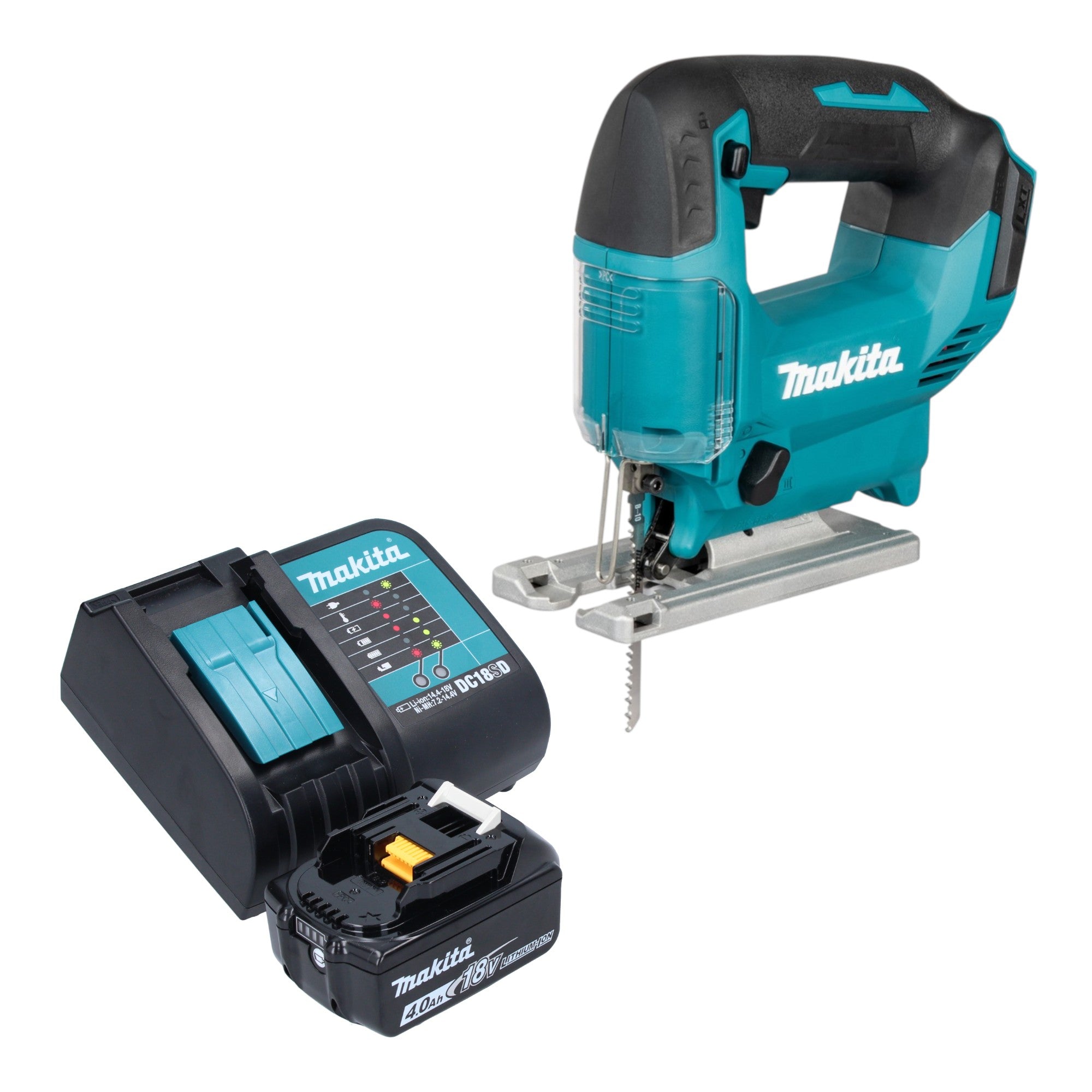 Makita DJV 186 SM1 Akku Pendelhubstichsaege 18 V 1x Akku 4 0 Ah Ladegeraet 0 - toolbrothers