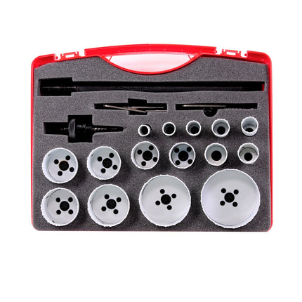 RUKO Bimetall-Lochsägen-Satz HSSE-Co 8 mit Feinverzahnung 16-83mm 19-tlg. ( 126318 ) - Toolbrothers