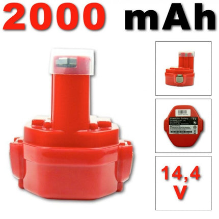 Makita 8281 14,4 V Ni-MH Akku Schlagbohrschrauber + 2x Dinotech AKKU 2000 Ah + Makita DC1414 Lader + Koffer - Toolbrothers