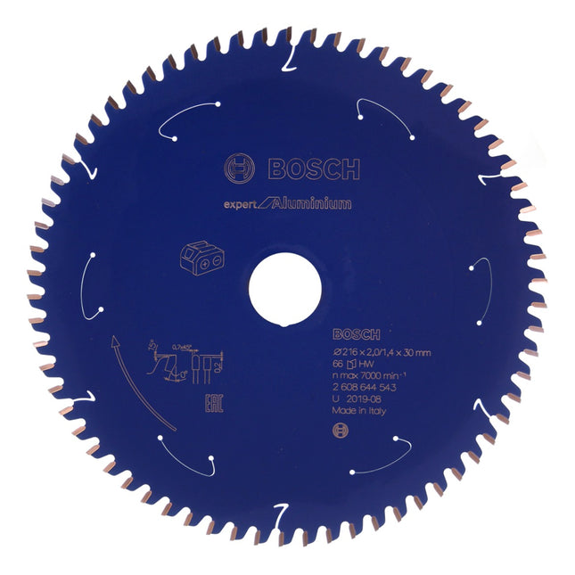 Bosch Kreissägeblatt Expert for Aluminium 216 x 1,4 x 30 mm 66 Zähne ( 2608644543 ) - Toolbrothers