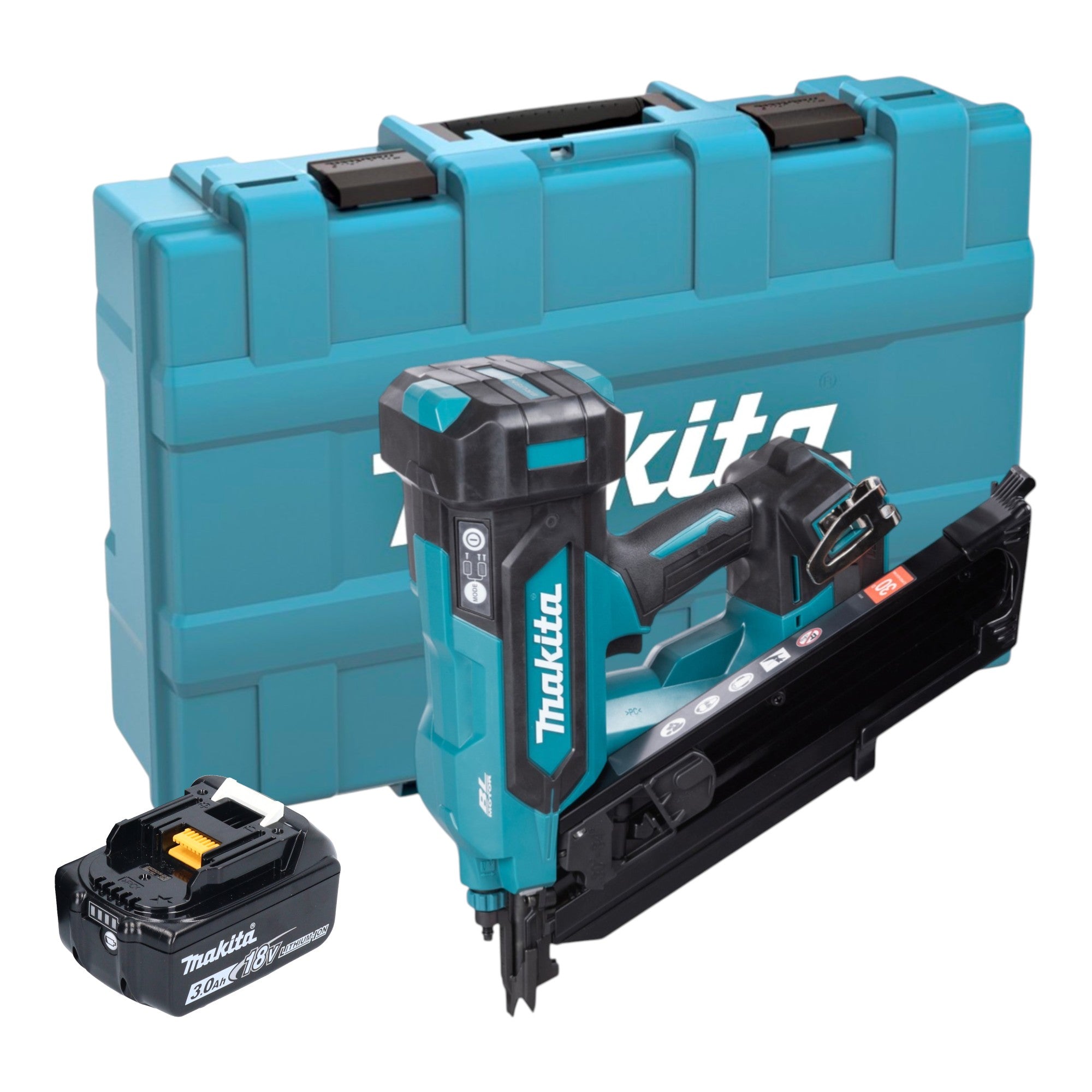 Makita DBN 900 F1K Akku Streifennagler 18 V 50 90 mm Brushless 1x Akku 3 0 Ah Koffer ohne Ladegeraet 0 - toolbrothers