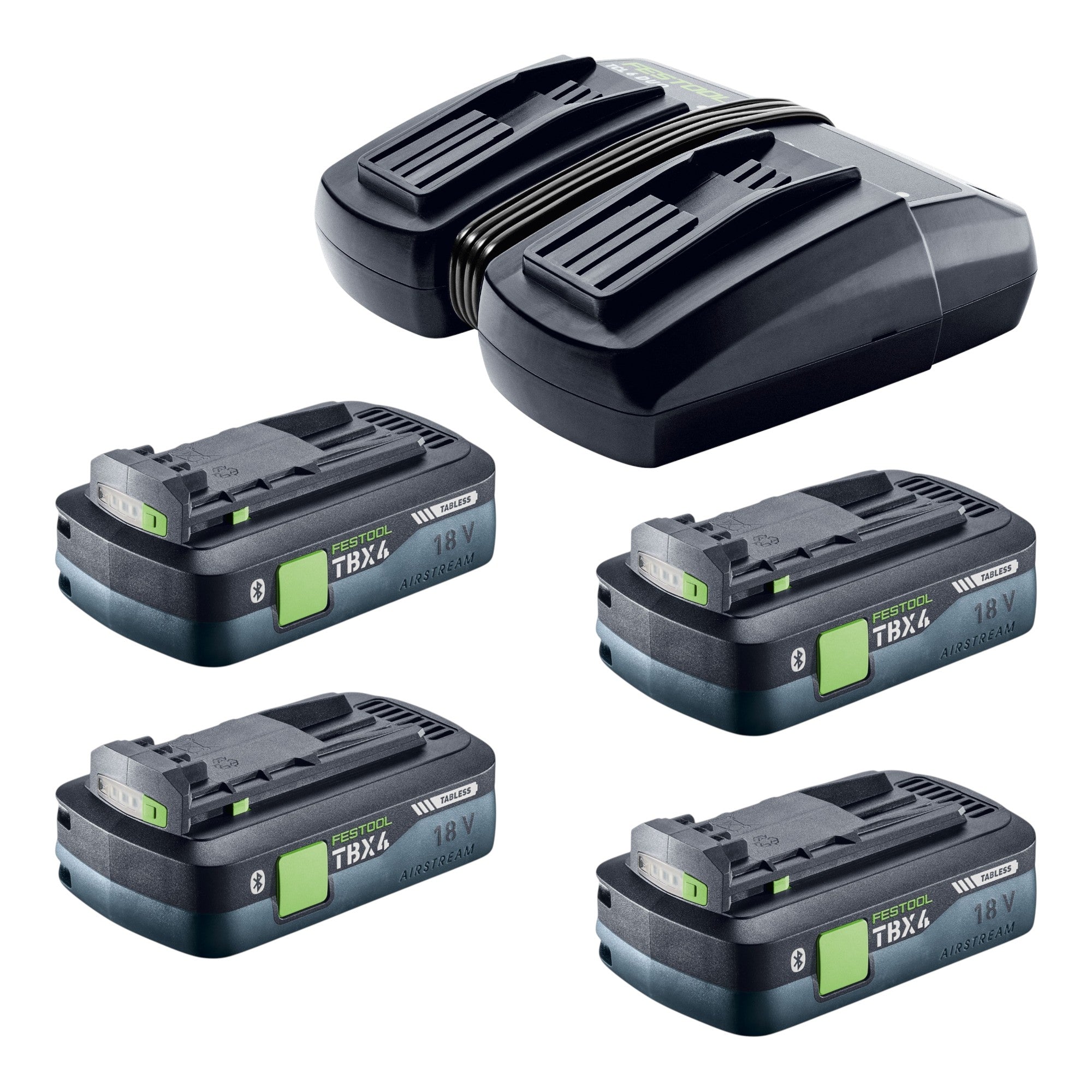 Festool Energie Set 18V 4xTBX4 TCL6DUO mit 4x BP 18 TBX 4 C ASI Akku 18 V 4 0 Ah 4x 578745 TCL 6 DUO Doppel Ladegeraet 577017  0 - toolbrothers