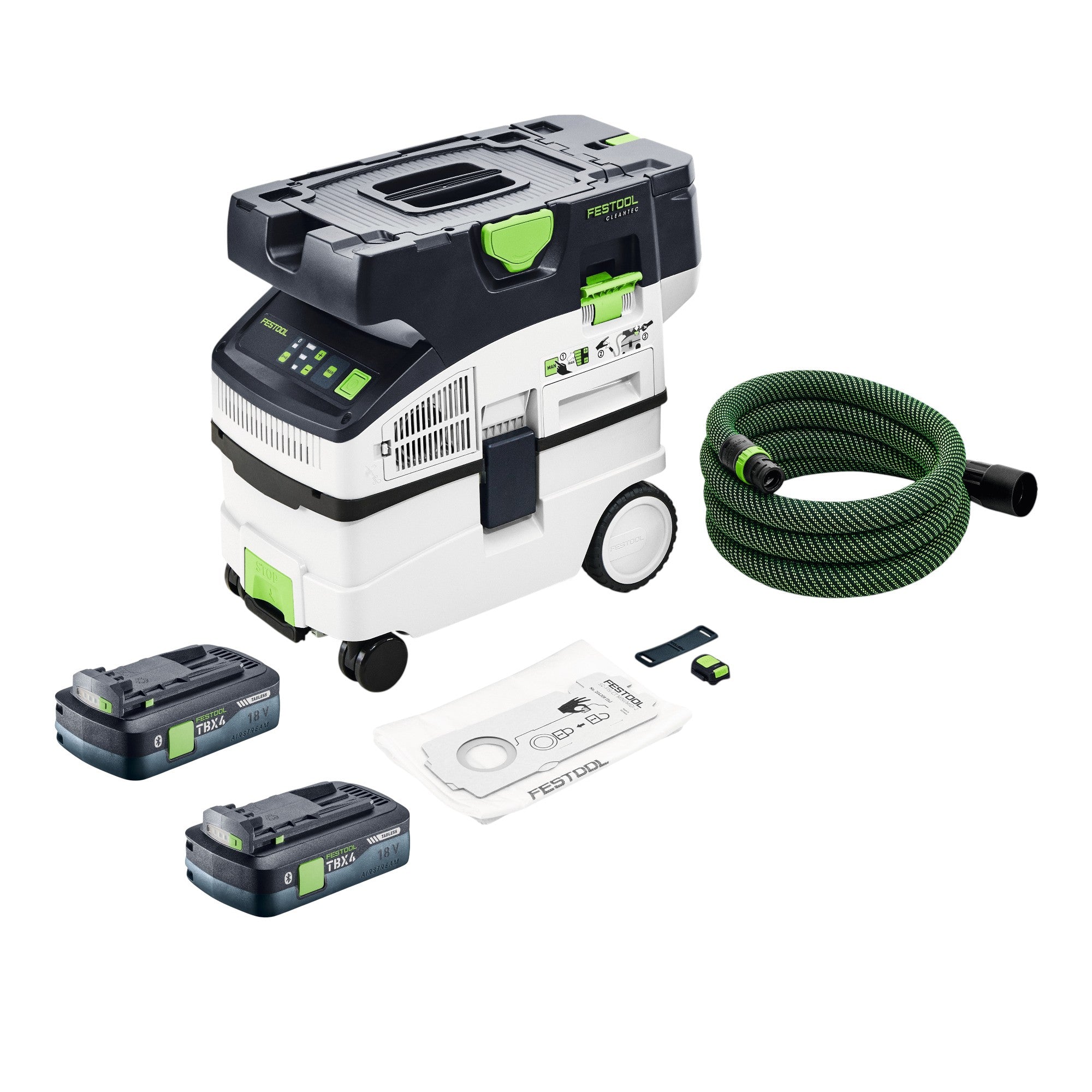 Festool CTMC MIDI I Basic Akku Absaugmobil 36 V 2x 18 V Staubklasse M 2x Akku 4 0 Ah ohne Ladegeraet 0 - toolbrothers