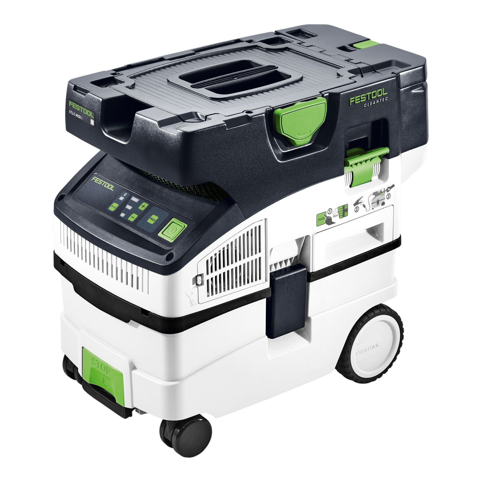 Festool CTMC MIDI I Basic Akku Absaugmobil 36 V 2x 18 V Staubklasse M 2x Akku 4 0 Ah Doppelladegeraet Systainer 1 - toolbrothers