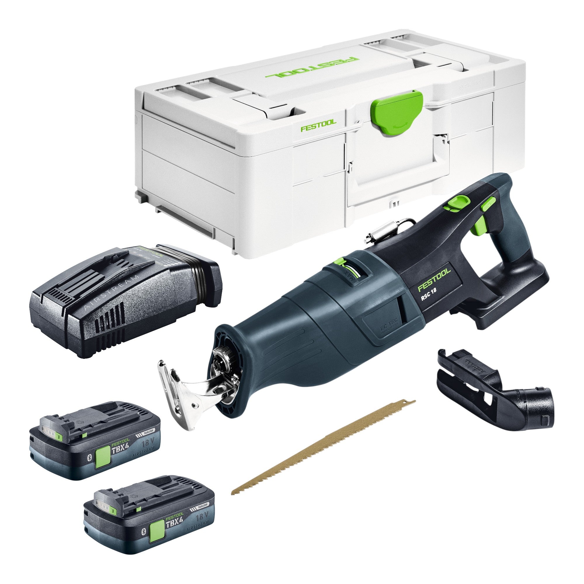 Festool RSC 18 EB Basic Akku Saebelsaege 18 V Brushless 2x Akku 4 0 Ah Schnellladegeraet Systainer 0 - toolbrothers