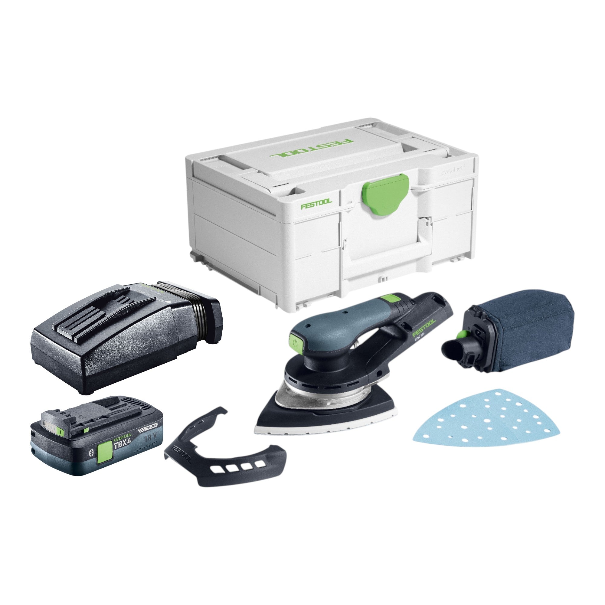 Festool DTSC 200 Basic Akku Deltaschleifer 18 V 145 x 195 mm Brushless 1x Akku 4 0 Ah Ladegeraet Systainer 0 - toolbrothers