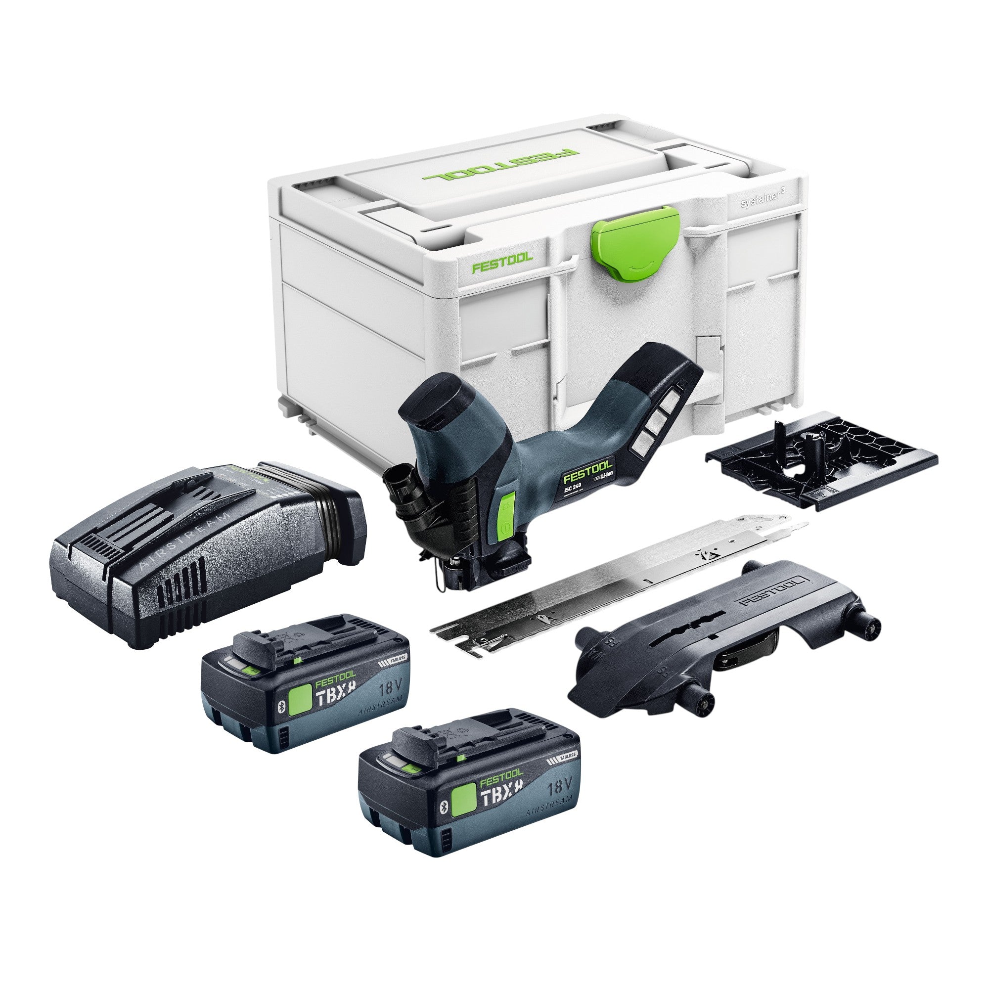 Festool ISC 240 EB Basic Akku Daemmstoffsaege 18 V 240 mm 2x Akku 8 0 Ah Schnellladegeraet Systainer 0 - toolbrothers