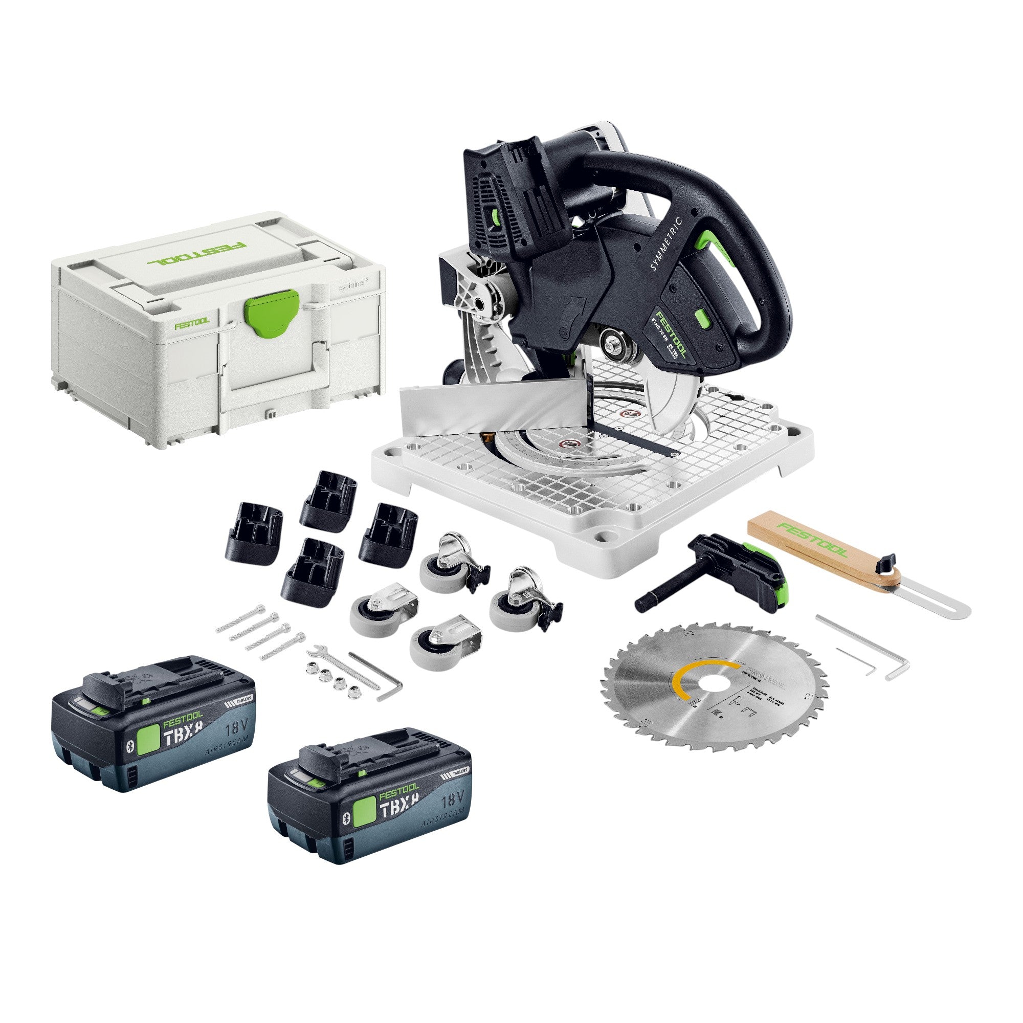 Festool SYMC 70 EB Basic Akku Leistensaege 36 V 2 x 18 V 216 mm 2x Akku 8 0 Ah Systainer ohne Ladegeraet 0 - toolbrothers
