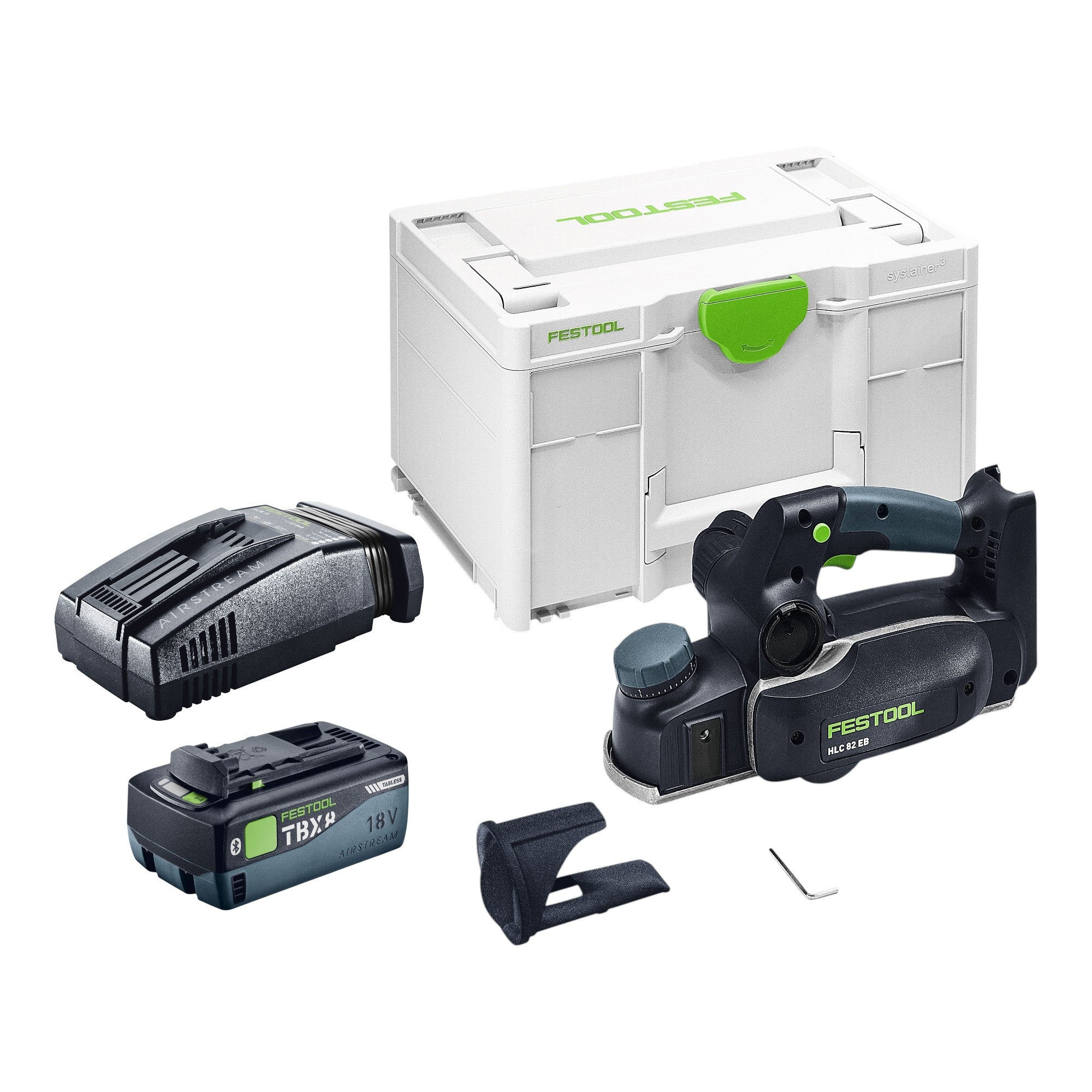 Festool HLC 82 EB Basic Akku Hobel 18 V 82 mm Brushless 1x Akku 8 0 Ah Schnellladegeraet Systainer 0 - toolbrothers