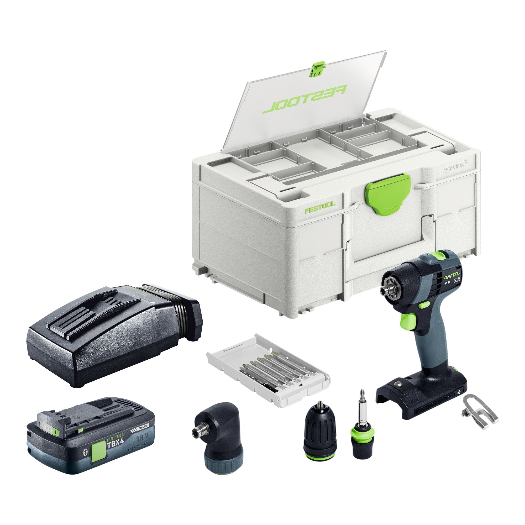 Festool TXS 18 Basic Set Akku Bohrschrauber 18 V 40 Nm Brushless 1x Akku 4 0 Ah Ladegeraet Systainer 0 - toolbrothers