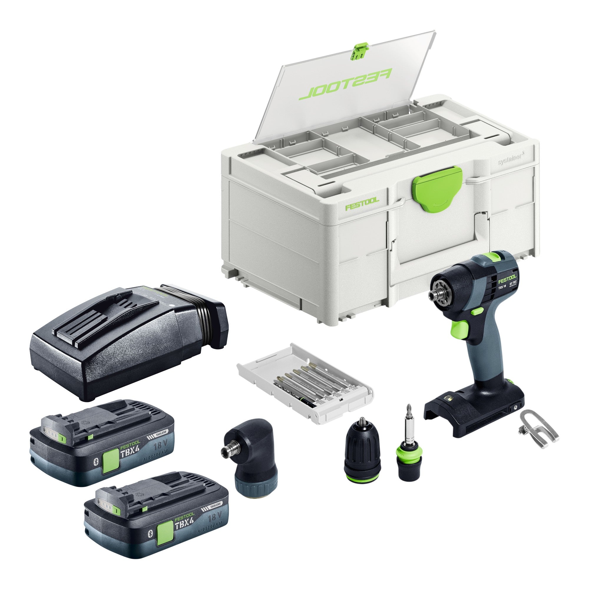 Festool TXS 18 Basic Set Akku Bohrschrauber 18 V 40 Nm Brushless 2x Akku 4 0 Ah Ladegeraet Systainer 0 - toolbrothers