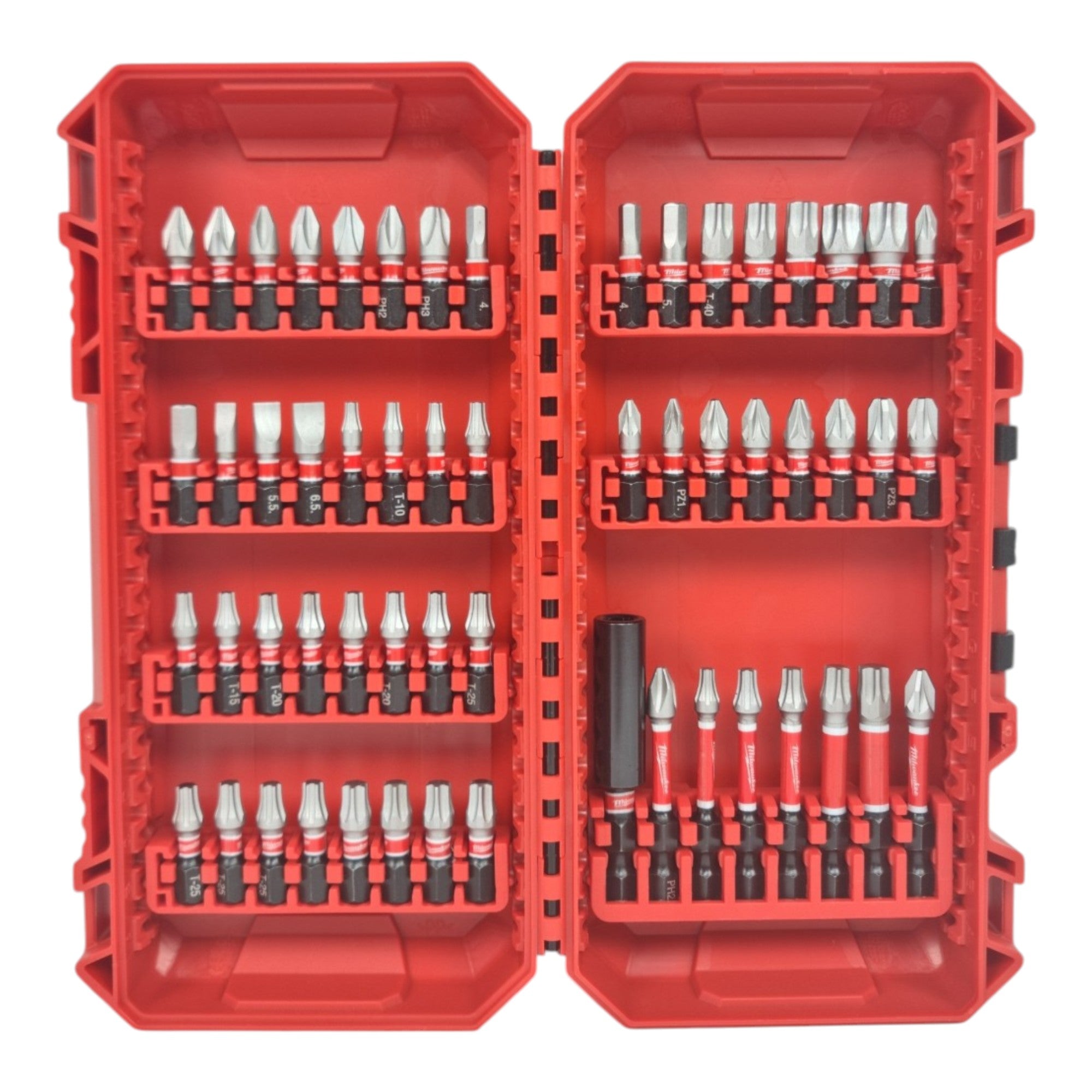 Milwaukee SHOCKWAVE IMPACT DUTY Bit Set 56 tlg 4932492006 Phillips Pozidriv Torx Hex Schlitz 0 - toolbrothers