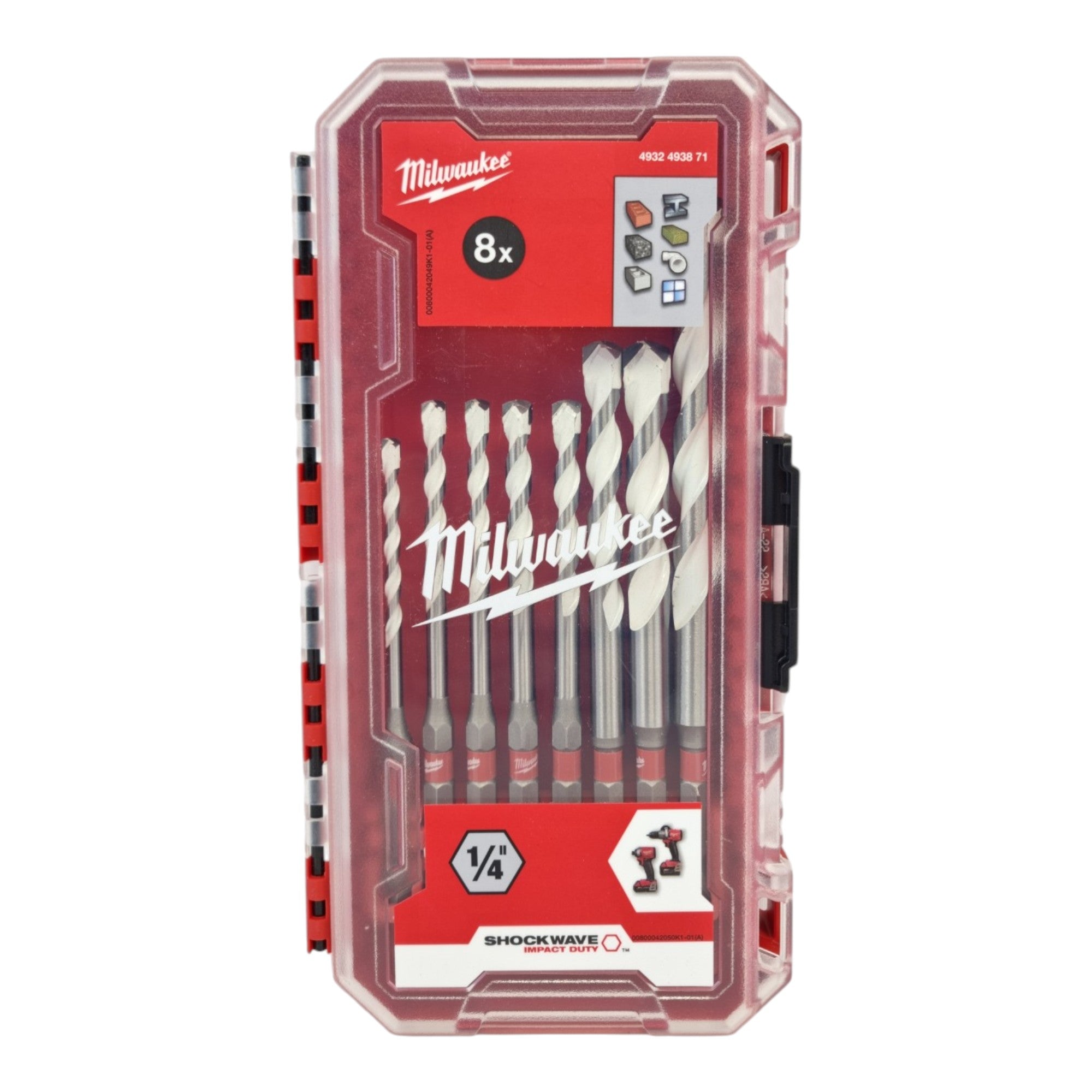 Milwaukee SHOCKWAVE MULTI MATERIAL Bohrer Set 8 tlg 4 12 mm 4932493871  0 - toolbrothers