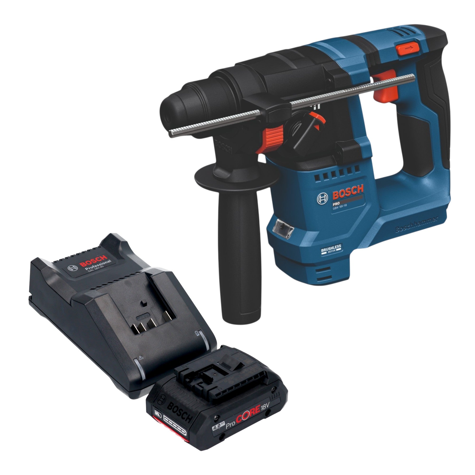 Bosch GBH 18V 18 Professional Akku Bohrhammer 18 V 1 5 J SDS plus Brushless 1x ProCORE Akku 4 0 Ah Ladegeraet 0 - toolbrothers
