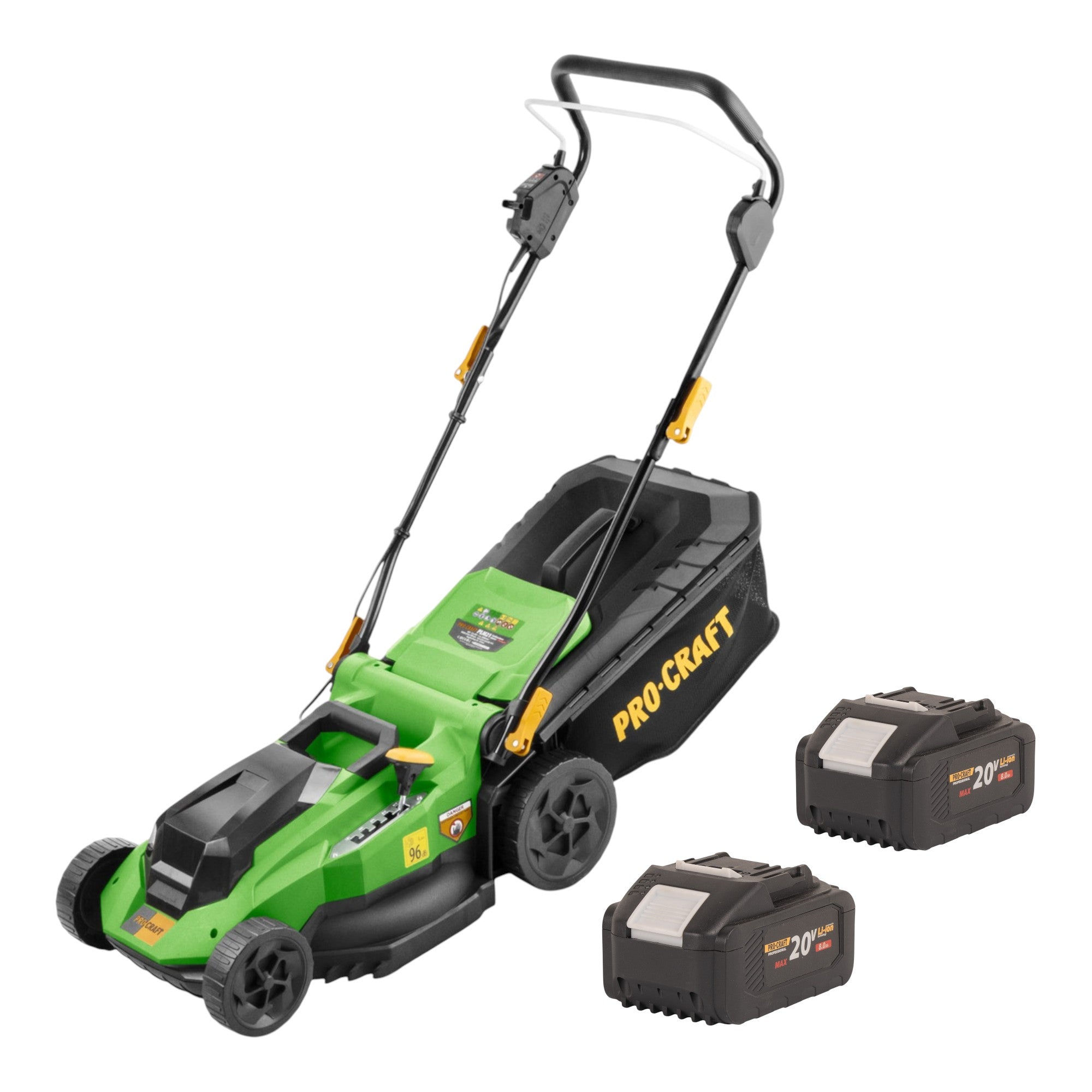 Procraft PLM21bb Akku Rasenmaeher 40 V 2x 20 V 380 mm Brushless 2x Akku 8 0 Ah ohne Ladegeraet 0 - toolbrothers