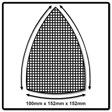Mirka ABRANET Delta Schleifblätter Grip 100x152x152mm P180 50 Stk. ( 5421905018 ) - Toolbrothers