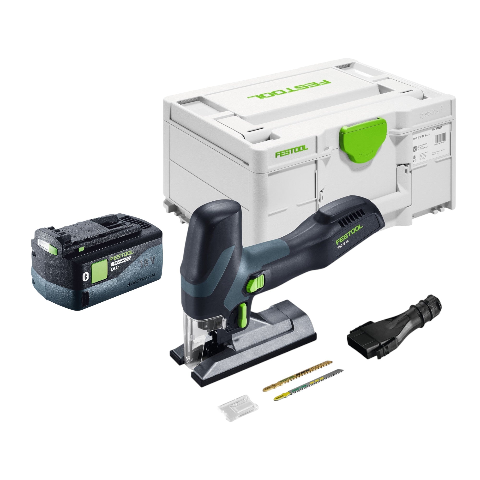 Festool PSC E 18 EB Basic Akku Pendelstichsaege 18 V 40 mm 1x Akku 5 0 Ah Systainer ohne Ladegeraet 0 - toolbrothers
