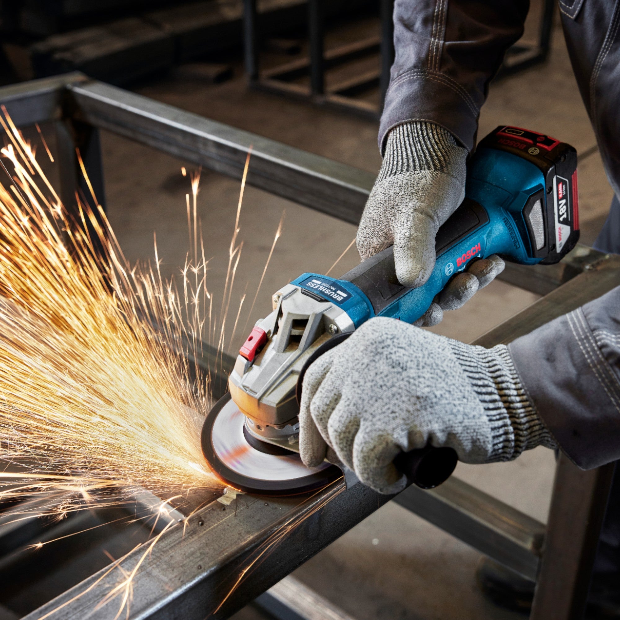 Bosch GWS 18V 8 Professional Akku Winkelschleifer 18 V 125 mm Brushless 2x Akku 5 0 Ah Ladegeraet 4 - toolbrothers