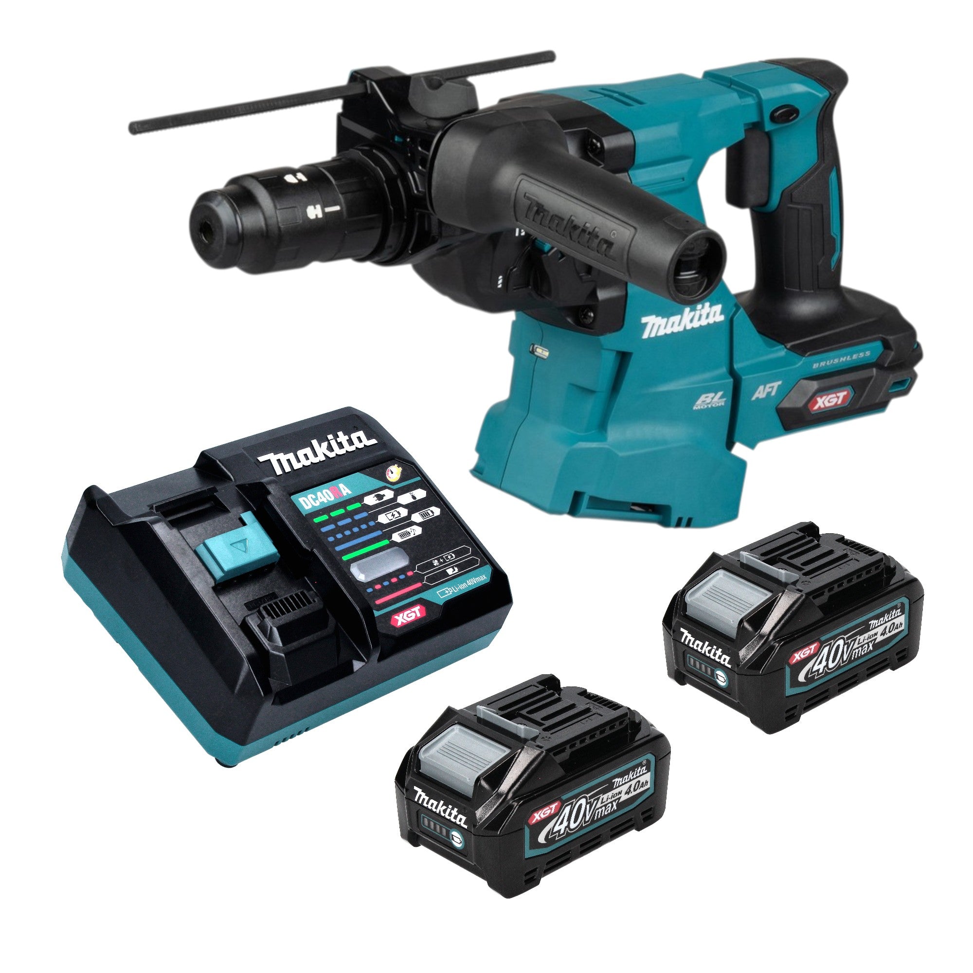 Makita HR 012 GM201 Akku Kombihammer 40 V max 3 3 J SDS plus Brushless 2x Akku 4 0 Ah Ladegeraet 0 - toolbrothers