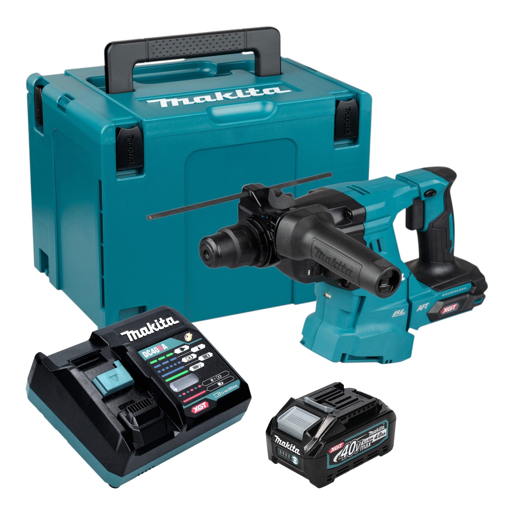 Makita HR 011 GM101 Akku Kombihammer 40 V max 3 3 J SDS plus Brushless 1x Akku 4 0 Ah Ladegeraet Makpac  0 - toolbrothers
