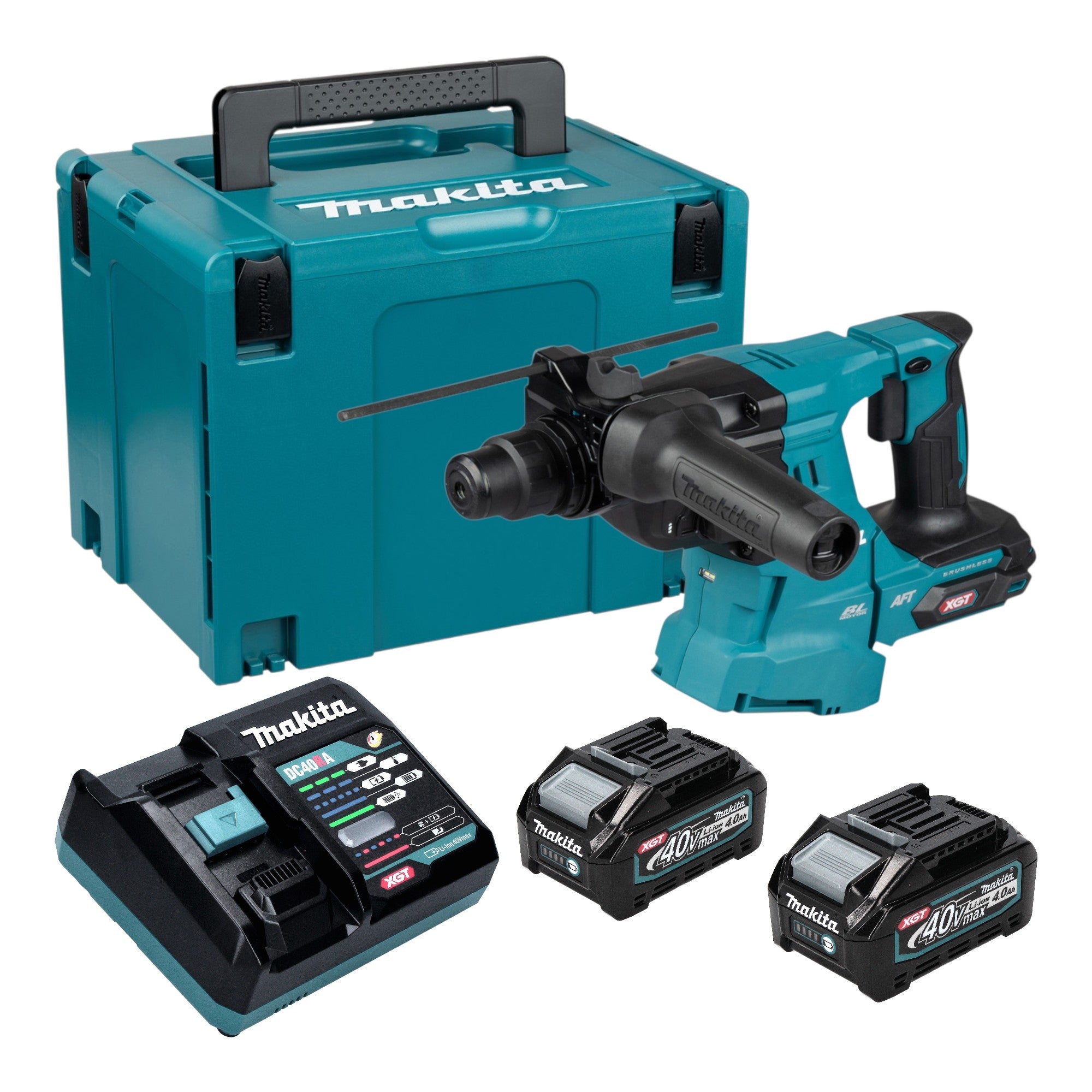 Makita HR 011 GM201 Akku Kombihammer 40 V max 3 3 J SDS plus Brushless 2x Akku 4 0 Ah Ladegeraet Makpac  0 - toolbrothers
