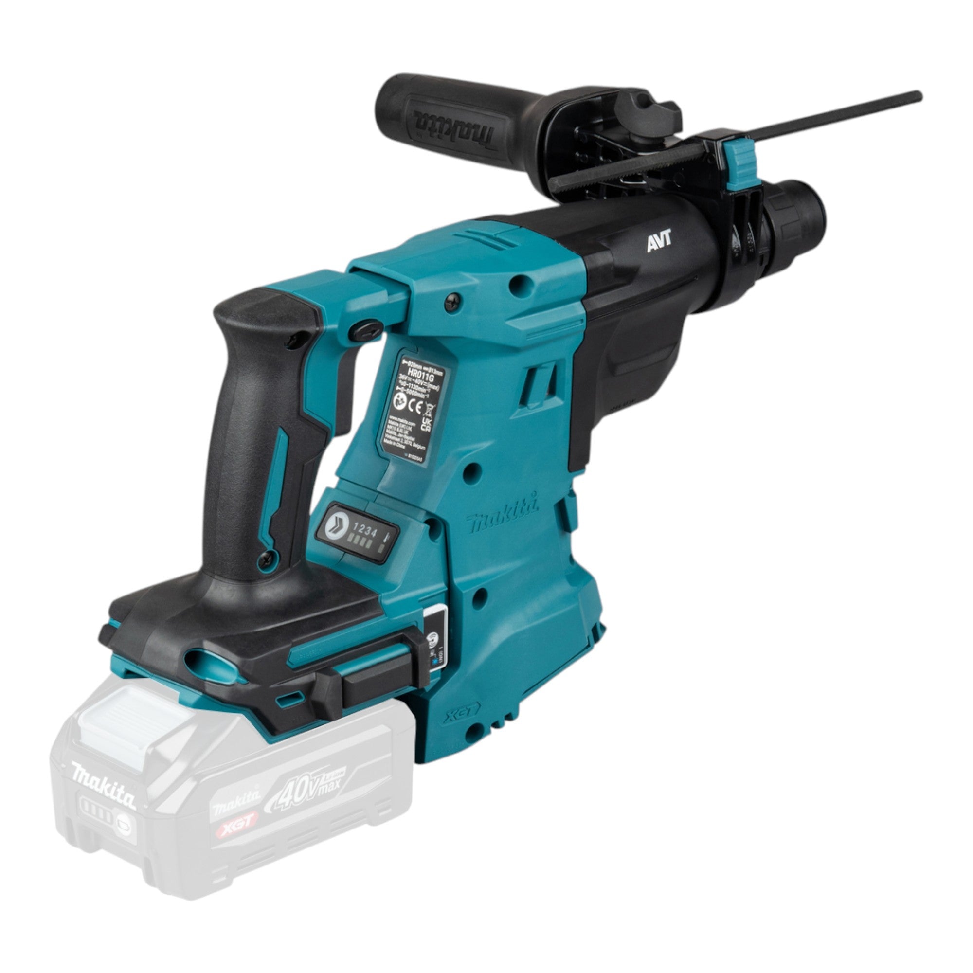 Makita HR 011 GE201 Akku Kombihammer 40 V max 3 3 J SDS plus Brushless 2x Akku 8 0 Ah Ladegeraet Makpac 4 - toolbrothers