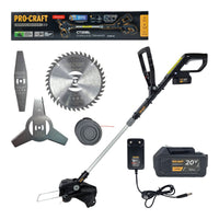 Procraft CT20BL Akku Rasentrimmer 20 V 30 cm Brushless 1x Akku 3 0 Ah Ladegeraet 0 - toolbrothers